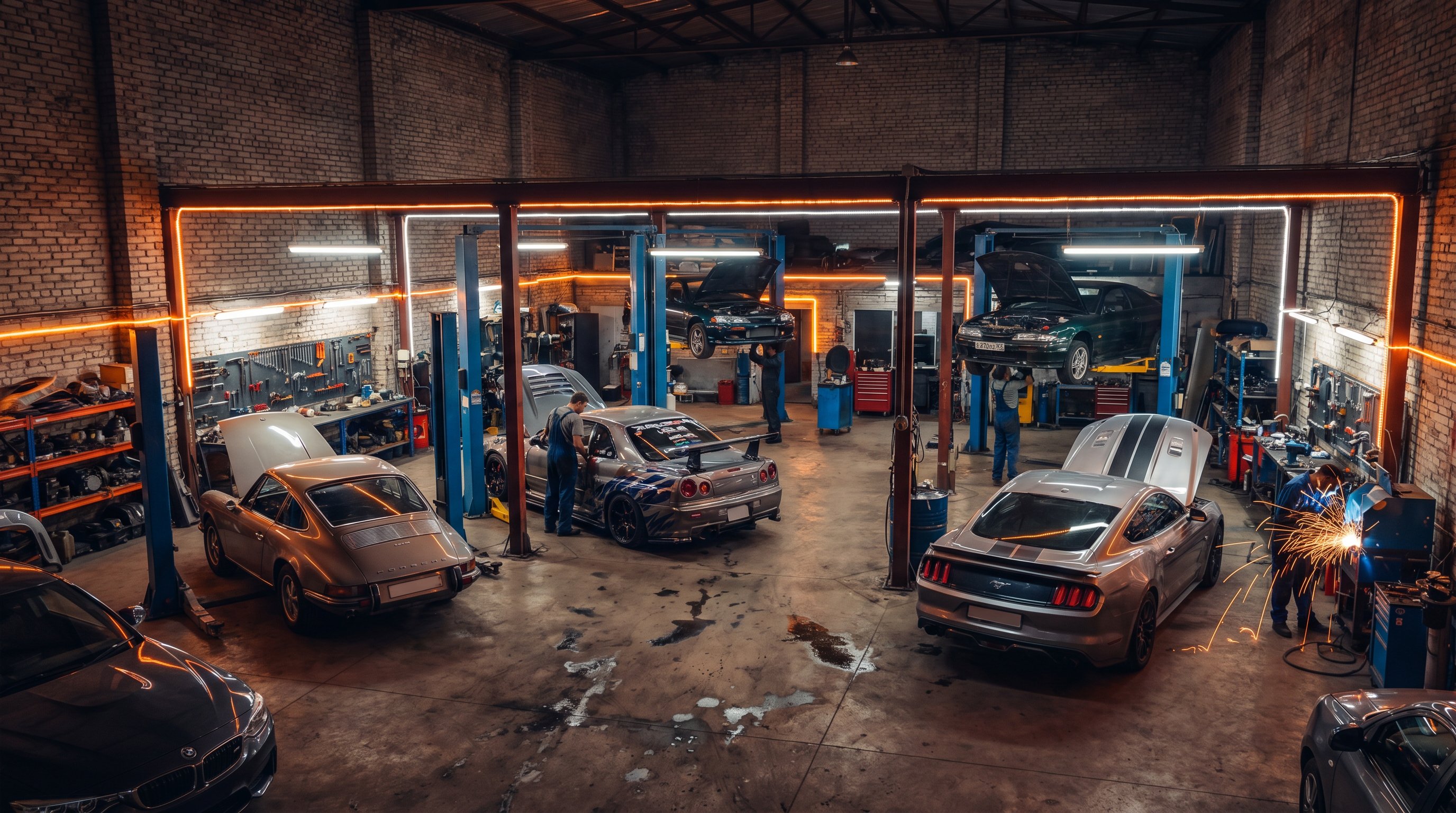 色虎改装车间夜间作业视频花絮